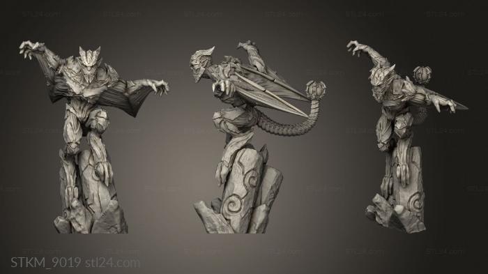 Figurines heroes, monsters and demons (Gargoyles Gargoyle Column, STKM_9019) 3D models for cnc