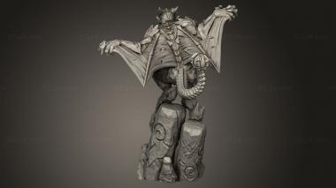 Figurines heroes, monsters and demons (Gargoyles Gargoyle Column, STKM_9019) 3D models for cnc