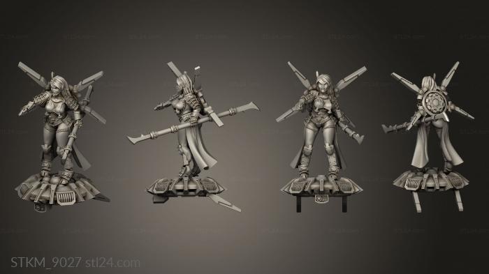 Figurines heroes, monsters and demons (Ethereal pinup back, STKM_9027) 3D models for cnc