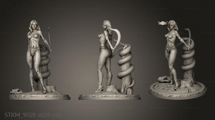 Figurines heroes, monsters and demons (Realms Aspan lohia fantasy, STKM_9028) 3D models for cnc