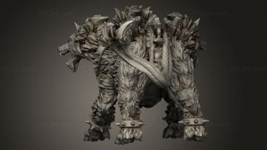 Figurines heroes, monsters and demons (Hades Cerberus, STKM_9031) 3D models for cnc