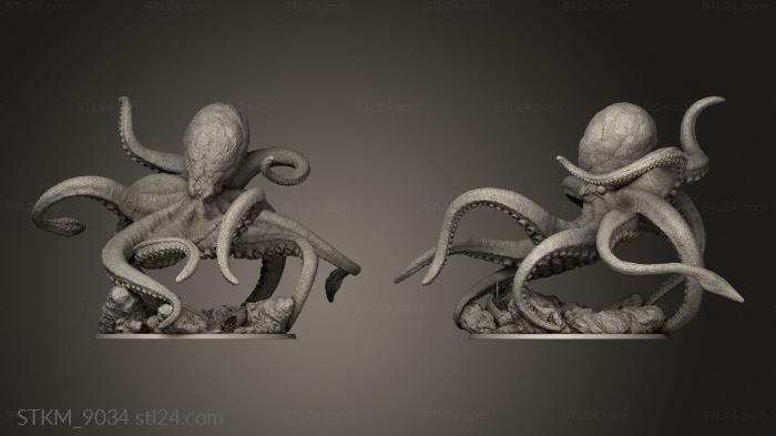 Figurines heroes, monsters and demons (Kraken ship, STKM_9034) 3D models for cnc