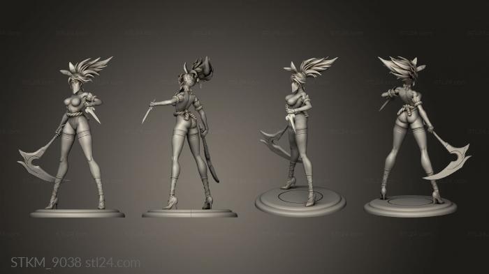 Figurines heroes, monsters and demons (Azerama Akali Bunny NSFW, STKM_9038) 3D models for cnc