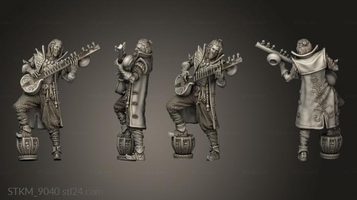 Figurines heroes, monsters and demons (Uldor The Bard NPC, STKM_9040) 3D models for cnc