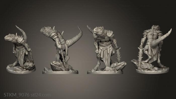 Статуэтки герои, монстры и демоны (Монстр Динозавр Фолк Рекс, STKM_9076) 3D модель для ЧПУ станка