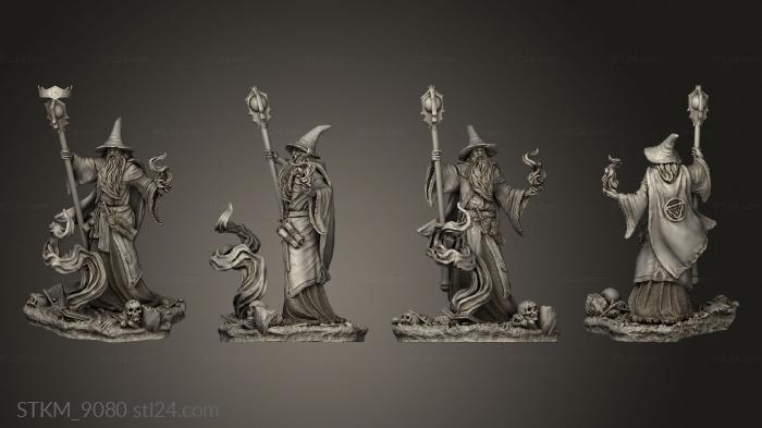 Figurines heroes, monsters and demons (Hero Mage, STKM_9080) 3D models for cnc