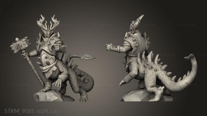 Figurines heroes, monsters and demons (Bloodfields Vile Dragonborn Dragoth Ro Dah, STKM_9081) 3D models for cnc