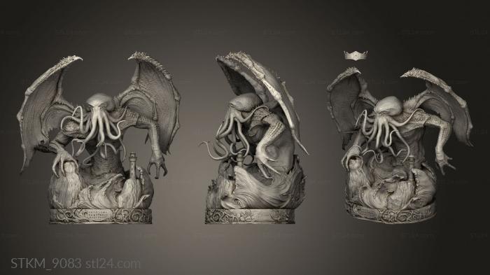 Figurines heroes, monsters and demons (Cthulhu, STKM_9083) 3D models for cnc