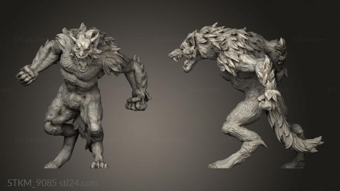 Figurines heroes, monsters and demons (Werewolf, STKM_9085) 3D models for cnc