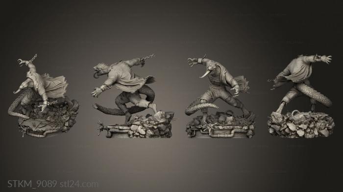 Figurines heroes, monsters and demons (The Lizard, STKM_9089) 3D models for cnc