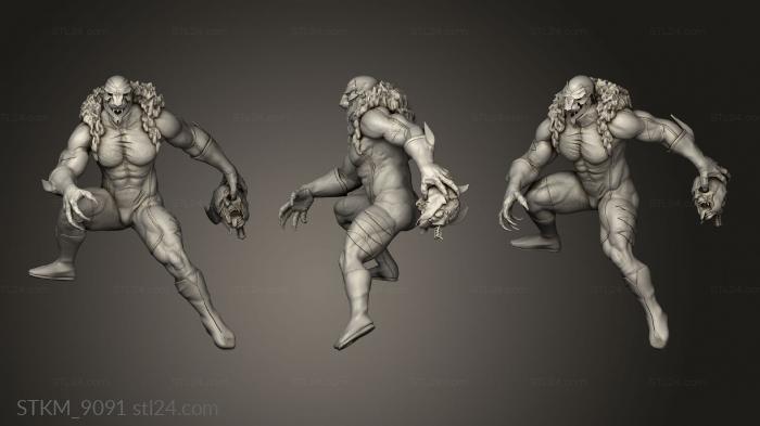 Figurines heroes, monsters and demons (Monster broken, STKM_9091) 3D models for cnc