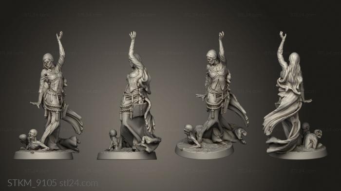 Figurines heroes, monsters and demons (Lich Female Empress the Undead Thicker for Yes Spell Mesh, STKM_9105) 3D models for cnc