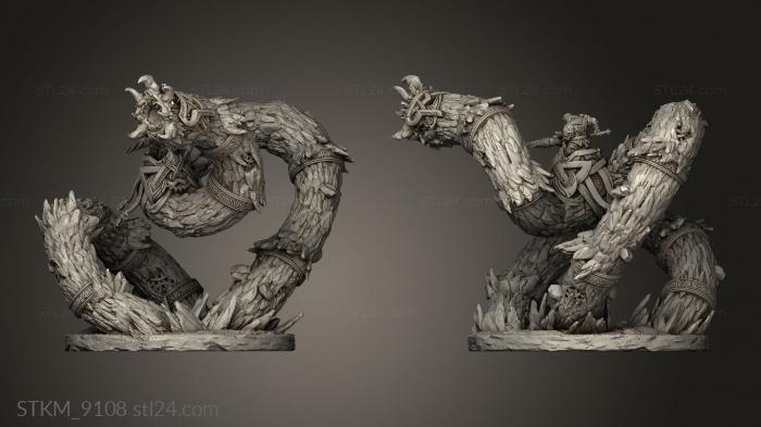 Figurines heroes, monsters and demons (Clan Storm Riders, STKM_9108) 3D models for cnc