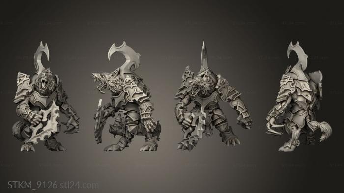 Figurines heroes, monsters and demons (Undead Wolfen Ripper Undead, STKM_9126) 3D models for cnc