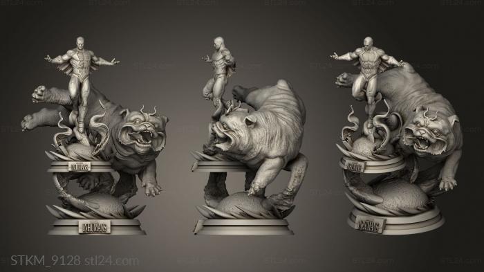 Figurines heroes, monsters and demons (Michel Ballares Blackbolt and Lockjaw, STKM_9128) 3D models for cnc