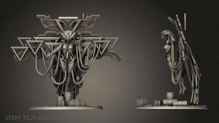 Figurines heroes, monsters and demons (Cyberpunk From Neon City Etheria, STKM_9129) 3D models for cnc