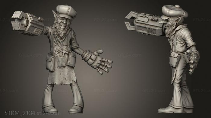 Figurines heroes, monsters and demons (Runerunners Goblininventor, STKM_9134) 3D models for cnc
