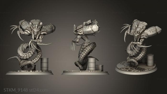 Figurines heroes, monsters and demons (Cyber Punks from Neon City Repressors Repressor, STKM_9148) 3D models for cnc