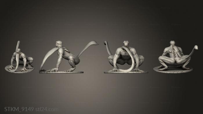 Статуэтки герои, монстры и демоны (Язык-Обитель Зла-лизоблюд, STKM_9149) 3D модель для ЧПУ станка