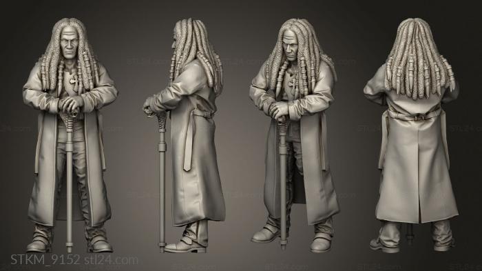 Figurines heroes, monsters and demons (SKULL HUNTERS THE BONE CLAN BUDOL GANG BOSS KING RASTA, STKM_9152) 3D models for cnc