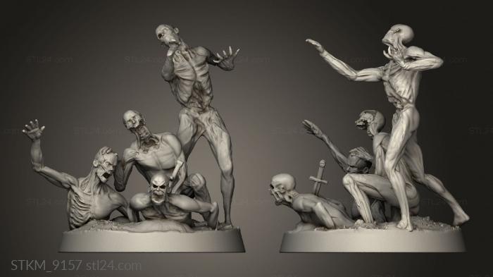 Figurines heroes, monsters and demons (Lich Giant Zombie Grp, STKM_9157) 3D models for cnc