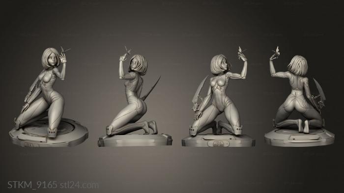 Figurines heroes, monsters and demons (Alita, STKM_9165) 3D models for cnc