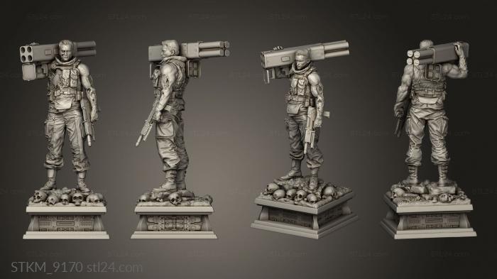 Figurines heroes, monsters and demons (Terminator, STKM_9170) 3D models for cnc