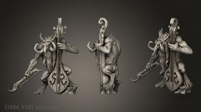 Figurines heroes, monsters and demons (Depth Ones Zukki the Cellist Troll Music, STKM_9181) 3D models for cnc