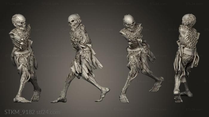 Figurines heroes, monsters and demons (Valkyries and Draugr warrior, STKM_9182) 3D models for cnc