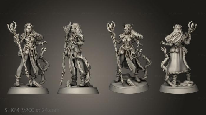 Figurines heroes, monsters and demons (Into The Woods Heroes Druid, STKM_9200) 3D models for cnc