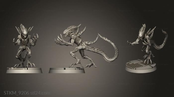 Figurines heroes, monsters and demons (ALIEN DEADLY SHER, STKM_9206) 3D models for cnc