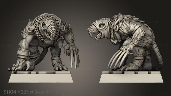 Figurines heroes, monsters and demons (ASSASSIN Rats RAT, STKM_9227) 3D models for cnc