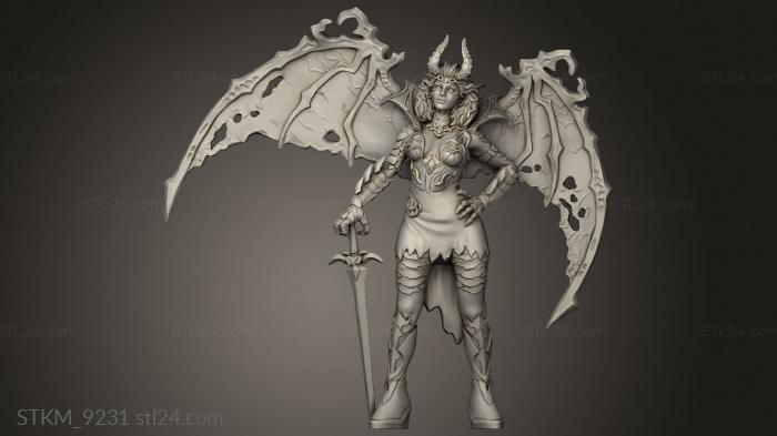 Figurines heroes, monsters and demons (Fury Standing, STKM_9231) 3D models for cnc