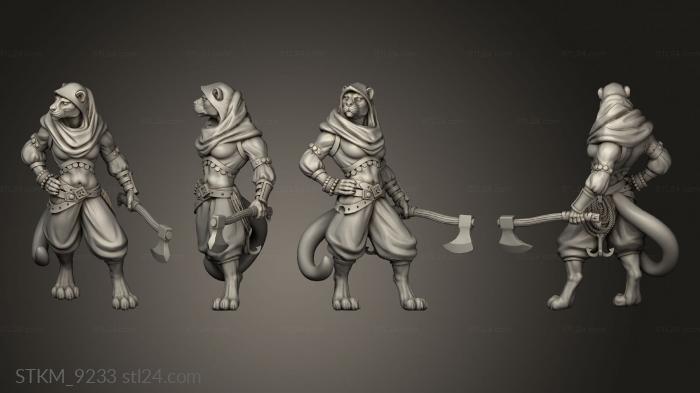 Figurines heroes, monsters and demons (Taja ax, STKM_9233) 3D models for cnc