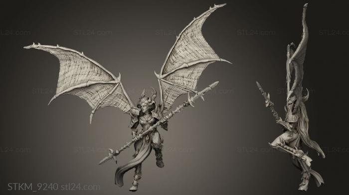 Статуэтки герои, монстры и демоны (Воинство Демонических Ведьм, STKM_9240) 3D модель для ЧПУ станка