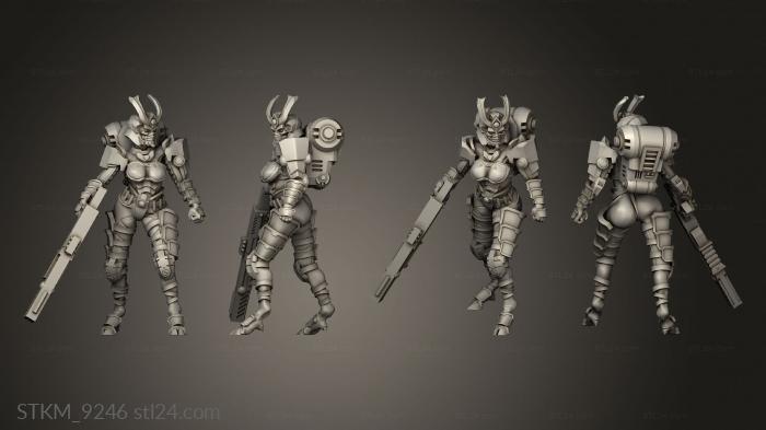 Figurines heroes, monsters and demons (Trooper back, STKM_9246) 3D models for cnc