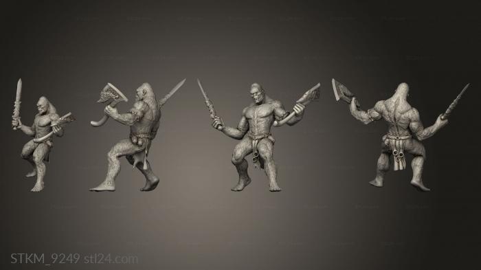 Figurines heroes, monsters and demons (YETIS Yeti, STKM_9249) 3D models for cnc