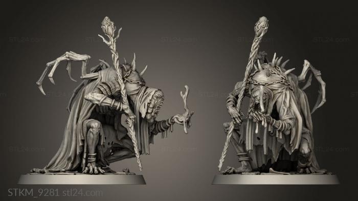 Figurines heroes, monsters and demons (Abhorrent Mage, STKM_9281) 3D models for cnc