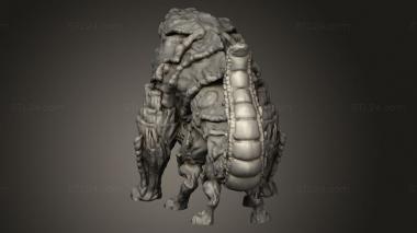 Figurines heroes, monsters and demons (AH Artillery Beast Back Legs, STKM_9304) 3D models for cnc