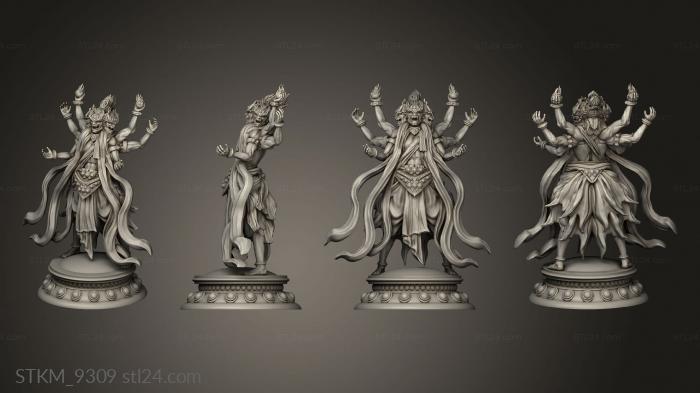 Figurines heroes, monsters and demons (Asura, STKM_9309) 3D models for cnc