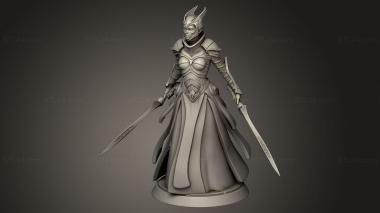 Figurines heroes, monsters and demons (Female Knight, STKM_9314) 3D models for cnc