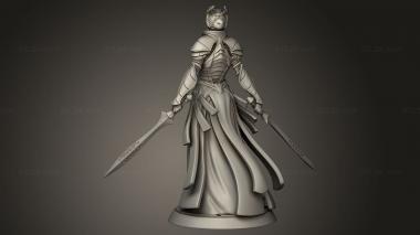 Figurines heroes, monsters and demons (Female Knight, STKM_9314) 3D models for cnc