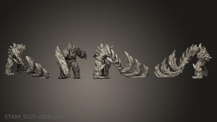 Figurines heroes, monsters and demons (Caves Despair Lava Golem Attack, STKM_9325) 3D models for cnc