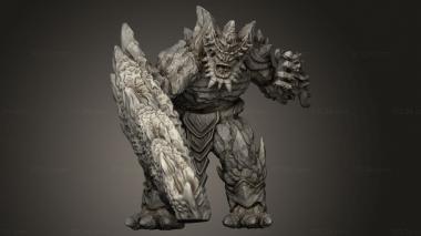 Figurines heroes, monsters and demons (Caves Despair Lava Golem Attack, STKM_9325) 3D models for cnc