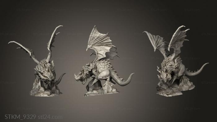 Figurines heroes, monsters and demons (Caves Despair Cave Dragon Fire Breath, STKM_9329) 3D models for cnc