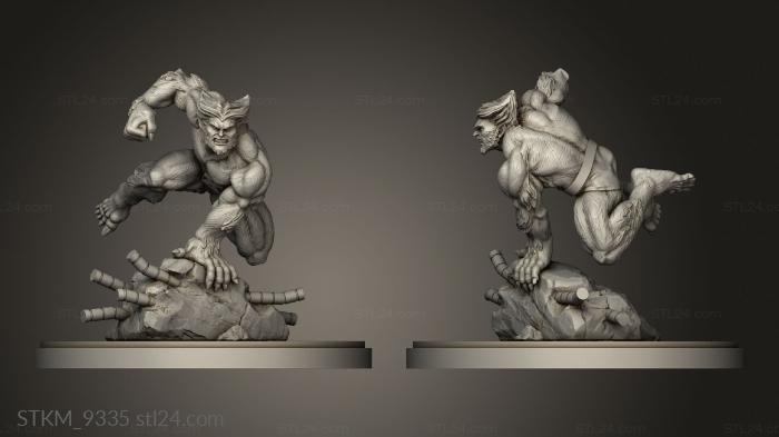 Figurines heroes, monsters and demons (Beast Blue Fur Ball, STKM_9335) 3D models for cnc