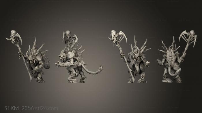 Figurines heroes, monsters and demons (Clay Beast Creation Horned Deer horned deer, STKM_9356) 3D models for cnc