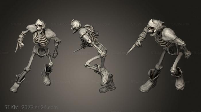 Figurines heroes, monsters and demons (Line Bones, STKM_9379) 3D models for cnc