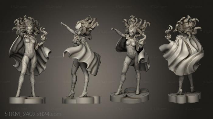 Figurines heroes, monsters and demons (Scarlet Witch, STKM_9409) 3D models for cnc