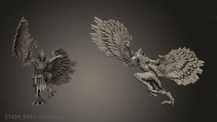 Figurines heroes, monsters and demons (Beastmen Harpies, STKM_9415) 3D models for cnc